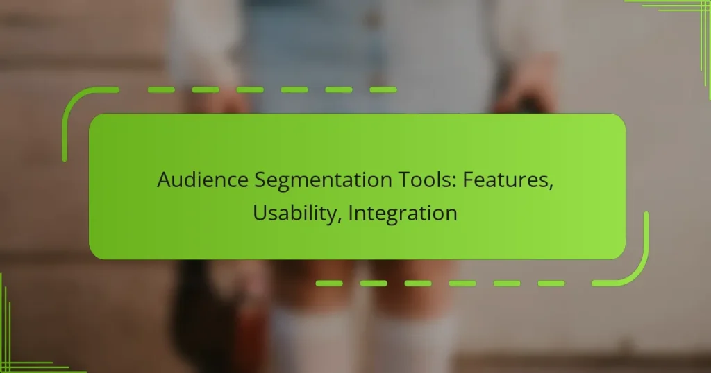 Audience Segmentation Tools: Features, Usability, Integration