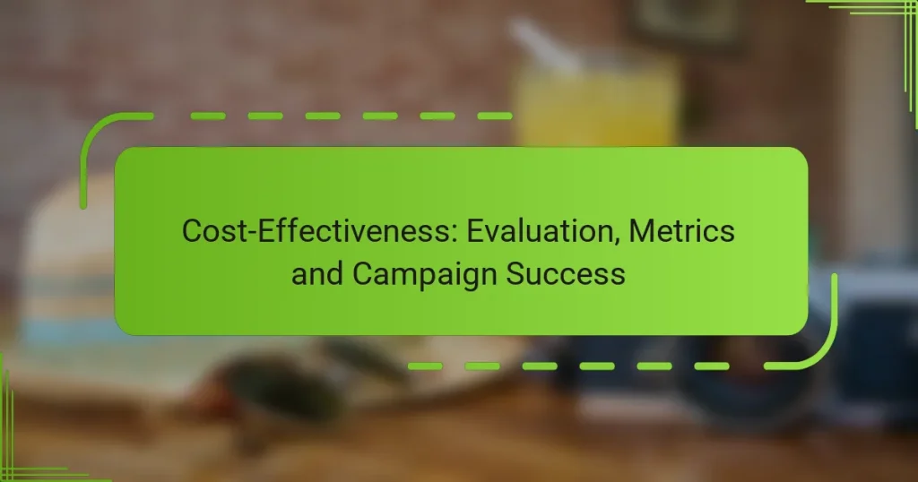 Cost-Effectiveness: Evaluation, Metrics and Campaign Success