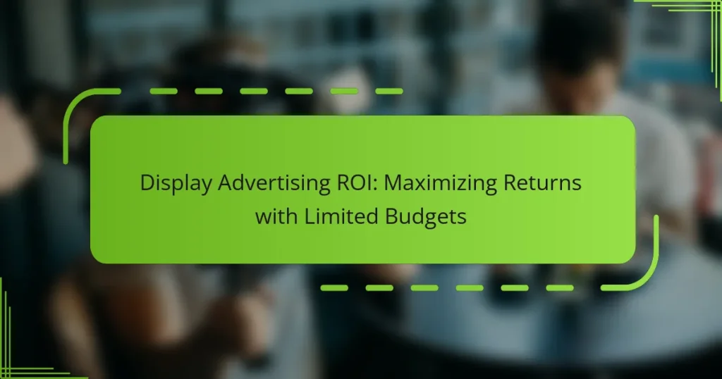 Display Advertising ROI: Maximizing Returns with Limited Budgets