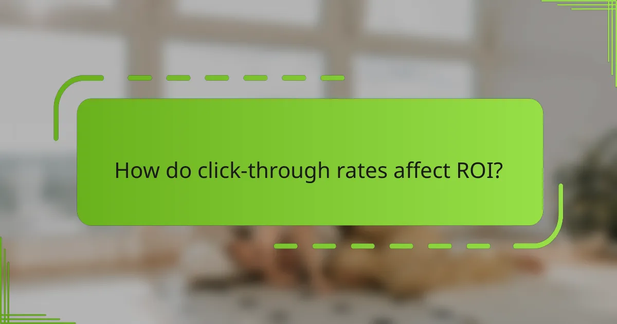 How do click-through rates affect ROI?