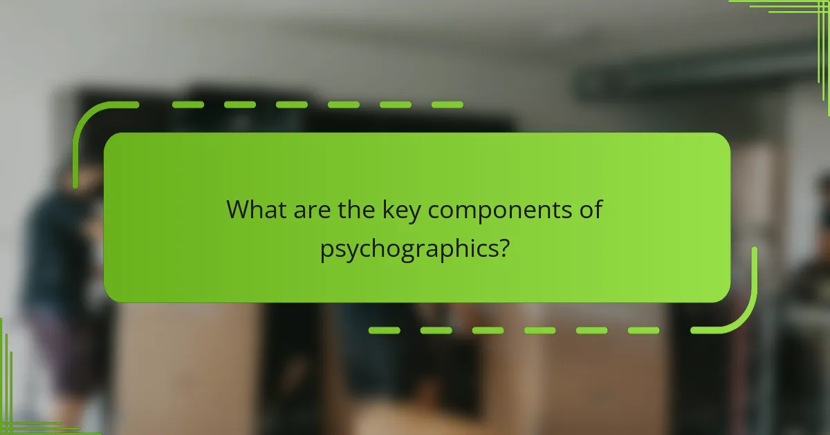 What are the key components of psychographics?